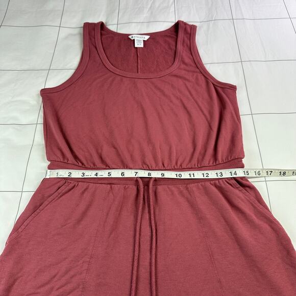 Athleta Balance Romper Womens Medium Petite Pink Sleeveless Soft Active Travel - Picture 9 of 14